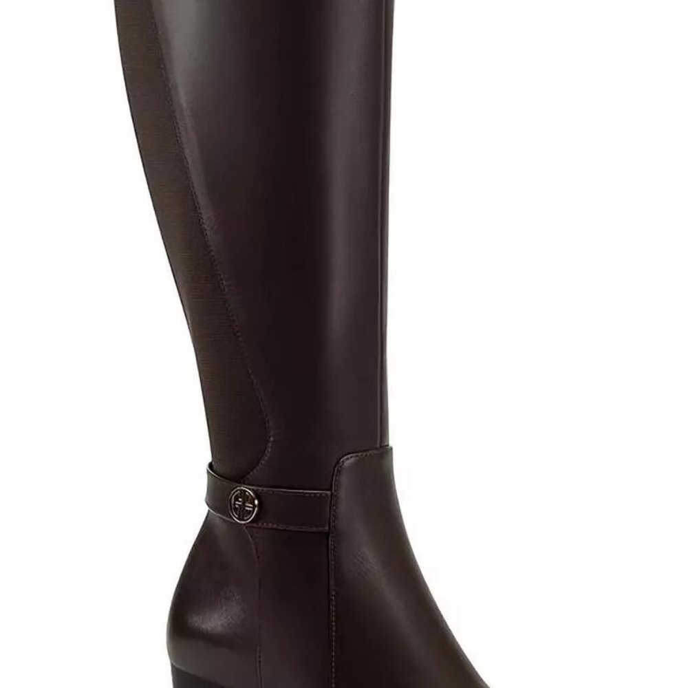 Giani Bernini Womens Mia Leather Tall Zipper Mid-Calf Boots Size 5.5 W/ GIFT
